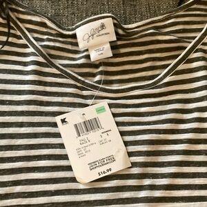 Striped Women's Top - Olive and Cream